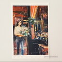 「Vocation〜天職」　Yumi Kohnoura作　オリジナル・ポストカード　絵はがき　葉書　絵画　人物画　風景画　フランス　パリ　お花屋さん　