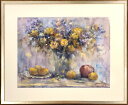 絵画 原画 「When bear fruit... 実りの時間(とき)」 水彩/パステル F6 アンティーク シルバー 額付き モダンアート お部屋に飾る絵 Y...