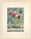 絵画 原画 「Mysterious love」 水彩/パステル F4 静物画 アンティークホワイト 木製額付き お部屋に飾る絵 Yumi Kohnoura 神之...