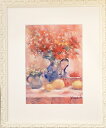 絵画 原画 「Cheering for you」 水彩/パステル F4 静物画 アンティークホワイト 木製額付き お部屋に飾る絵 Yumi Kohnoura 神...