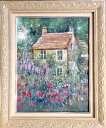 絵画 「Dreaming House」 油彩 原画 風景画 F6 アンティーク シルバー 額縁付き お部屋に飾る絵 Yumi Kohnoura 神之浦由美 油絵...
