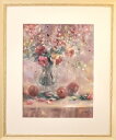 絵画 原画 「Eden」 水彩/パステル F6 アンティークホワイト 木製額付き お部屋に飾る絵 Yumi Kohnoura 神之浦由美 静物画 薔薇 リンゴ ...