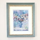 絵画 「Pure Love」 18×13cm 水彩/パステル 原画 静物画 お部屋に飾る絵 額付 Yumi Kohnoura 神之浦由美 作品 花 カーネーショ...