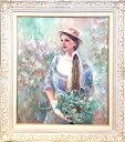 絵画 「Country Roads」 油彩画 油絵 原画 人物画 F10 印象派 ポートレート お店 お部屋に飾る絵 Yumi Kohnoura 神之浦由美 ヨ...