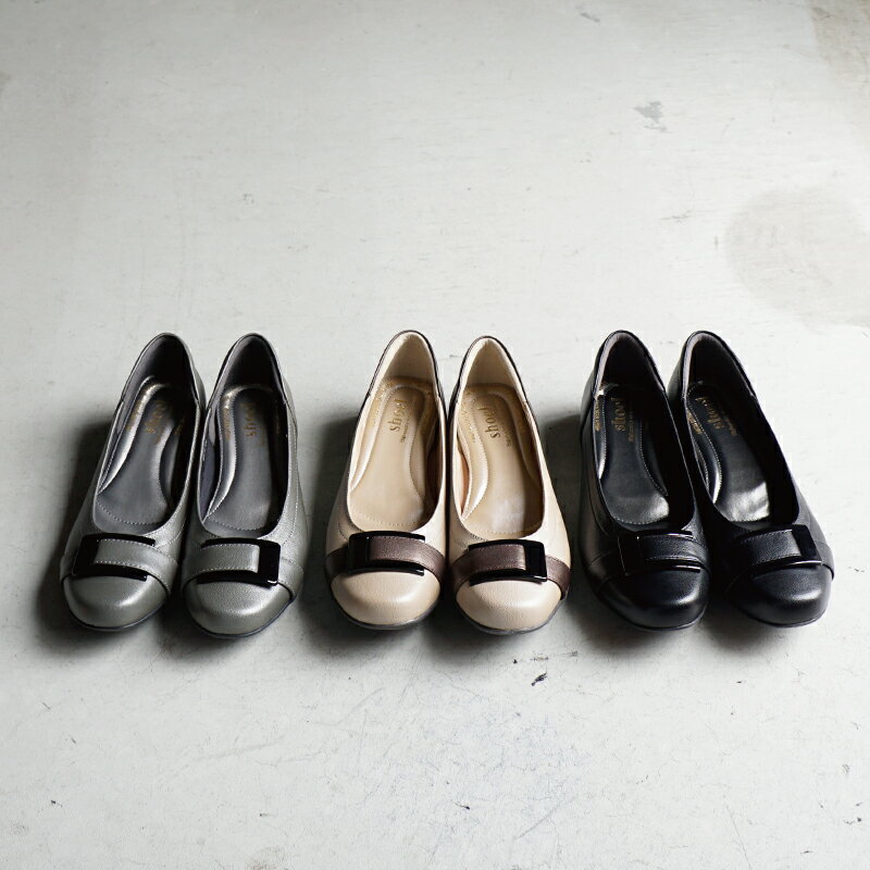 入学式 入園式 卒業式 卒園式 オケージョン ママ レディース 通勤 仕事 バックル レザーパンプス 歩きやすい 痛くない 疲れにくい 長時間 本革shoel シュール バックルレザーパンプス　6475