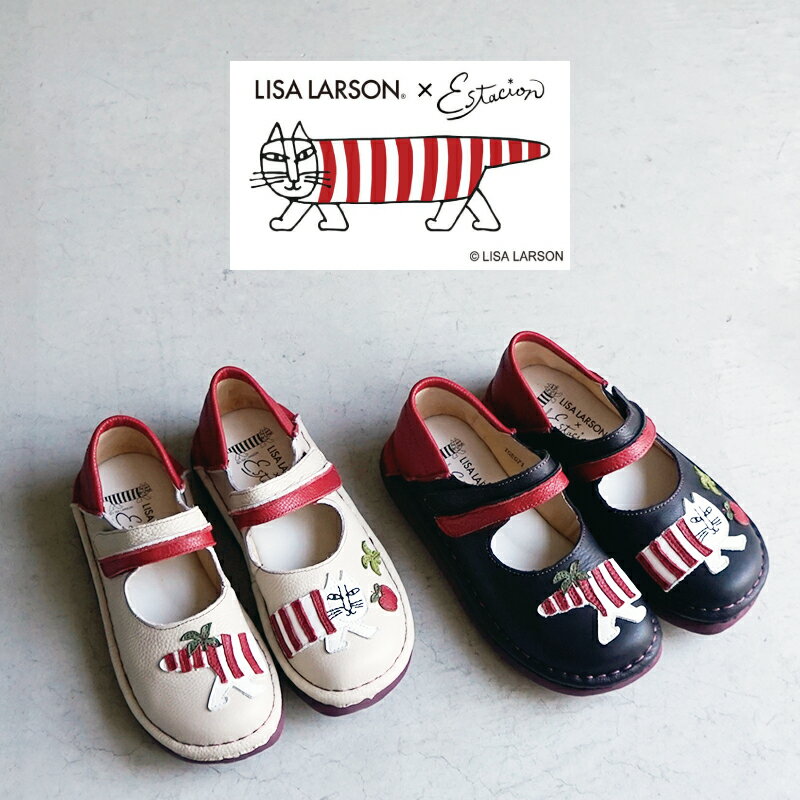 LISALARSON×Estacion リサラーソン×エスタシオンマイキーモチーフ本革ストラップシューズ TGE671