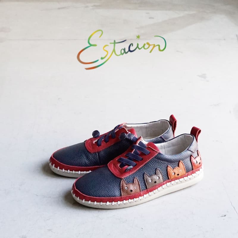 Rakuten - Estacion　エスタシオンイヌネコモチーフレザースニーカー　MLK225A
