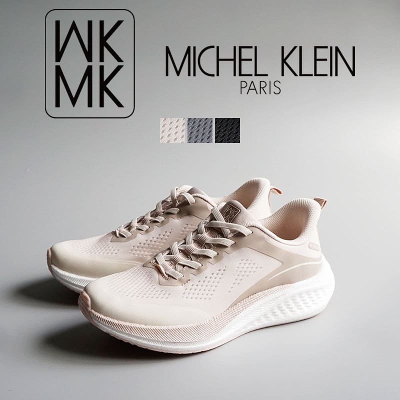 Rakuten - MICHEL KLEIN ミッシェルクランハンズフリーゴムシューレースメッシュスニーカー MK3015