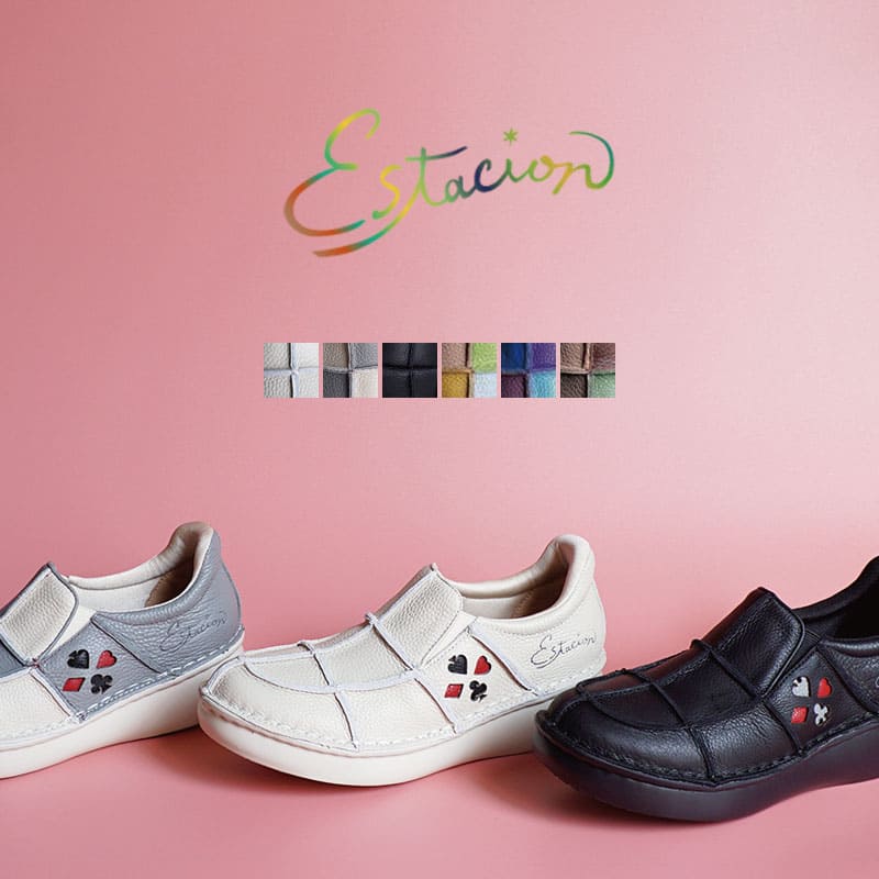 Rakuten - 【当店オリジナル】Estacion　エスタシオンレザーパッチワークスリッポン　TF1815C