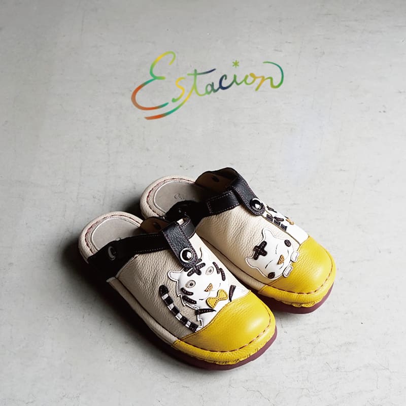 Rakuten - Estacion　エスタシオンネコモチーフ2way本革サボシューズ　TGE676B