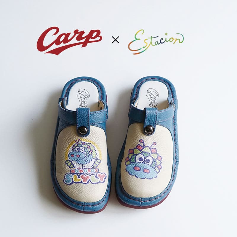 【当店オリジナル】広島東洋カープ×Estacionコラボスラィリーモチーフ本革2WAYサボシューズ TGE716Bの商品画像