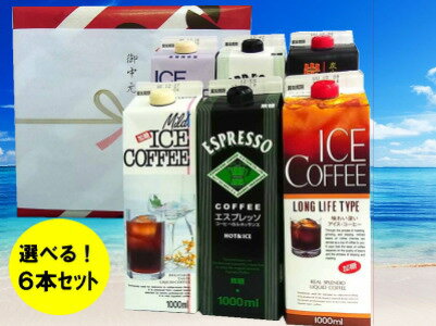 【お中元】リキッドアイスコーヒー6本セット4種類から選らべる　送料無料：【RCP】【HLS_DU】