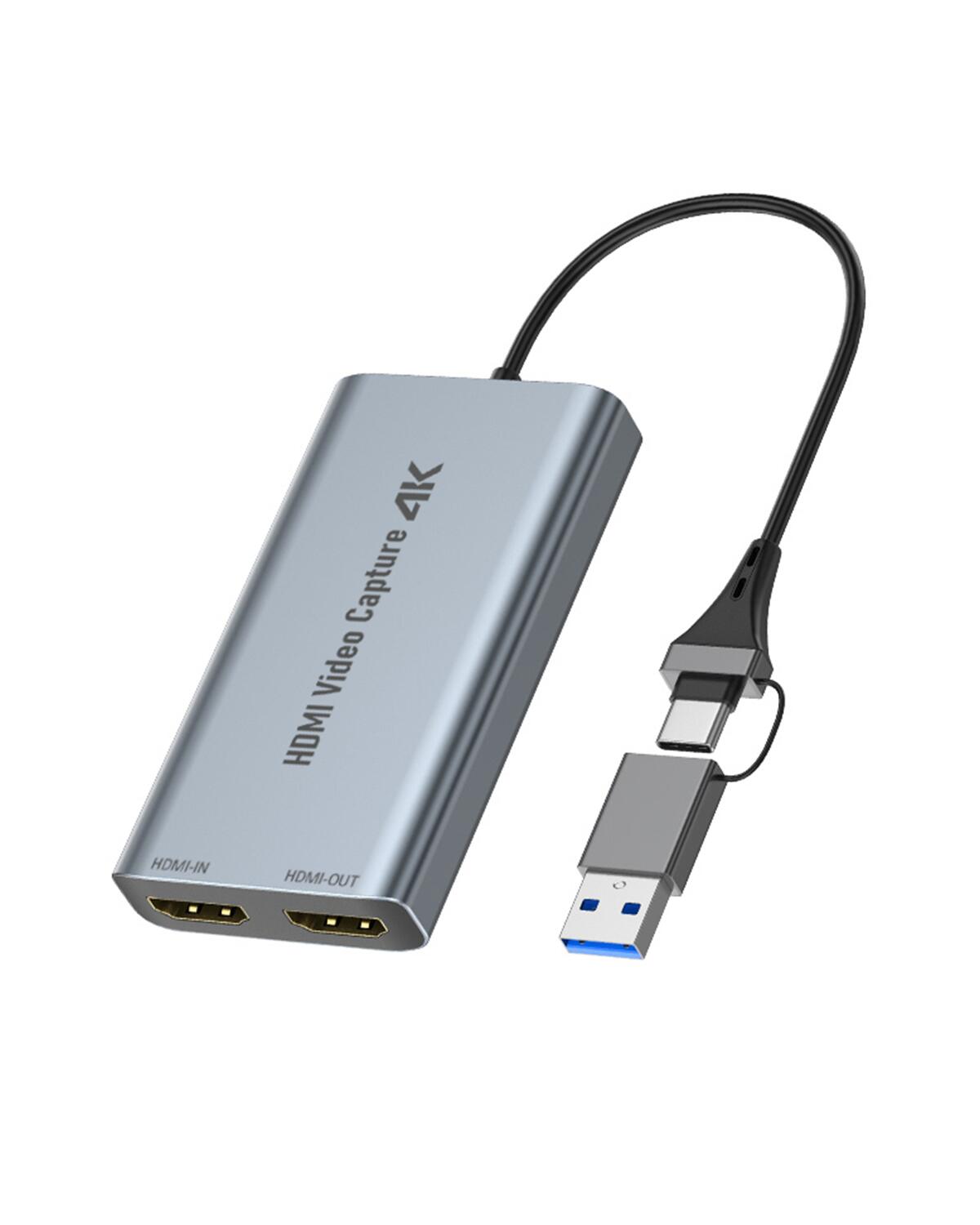 4K HDMI キャプチャーボード パススルー USB3.0 60fps ビデオ ゲームキャプチャー フルHD ビデオキャプチャー 内蔵 ゲーム実況生配信、会議、ライブビデオ配信、画面共有、録画に適用 コンパクト Nintendo Switch、Xbox One、OBS Studio対応 Zoom 電源不要