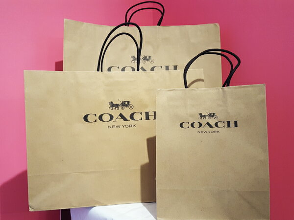 【同時購入者様限定】プレゼントに！コーチ COACH 紙袋　ペーパーバッグ 小物 財布 長財布 バッグ ギフト用　ラッピング　アウトレット