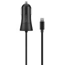 【メール便送料無料】 belkin ベルキン Car Charger (2.4A/12W) with Built-in Lightning Cable カーチャージャー 電源 バッテリー 車載充電