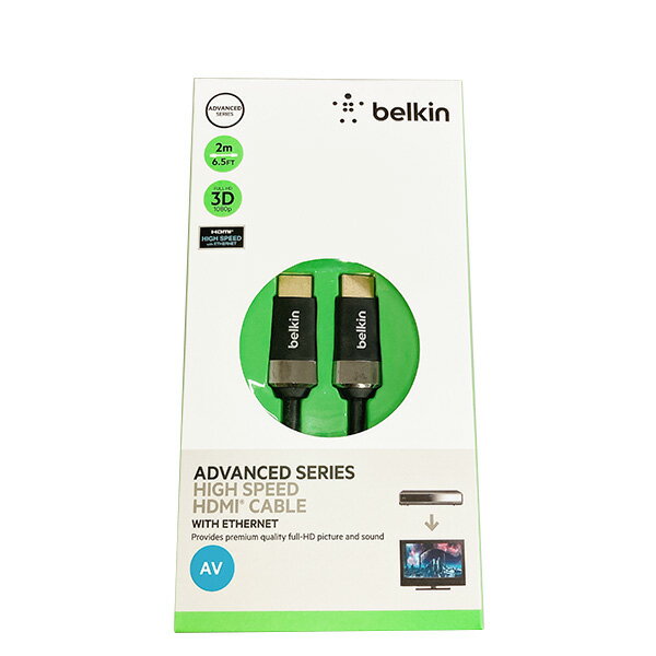 【送料無料】※訳あり※Belkin 3d High Speed HDMIケーブル HDMI対応デバイス Fire TVとその他のサポート HDMI 2.0m 電子機器 ケーブル　ベルキン