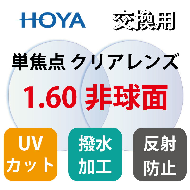 【送料無料】HOYA 1.60 非球面レンズ メガネ レンズ交換用 ホヤレンズ セルックス982 メガネレンズ　レンズ交換透明 度付き メガネ 眼鏡 度なし 度あり 2枚1組 UVカット 撥水コート