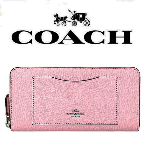 【送料無料】F54007 SVEZM コーチ COACH 長財布 財布ブラッシュ2 クロスグレーン アコーディオン アウトレット レディース