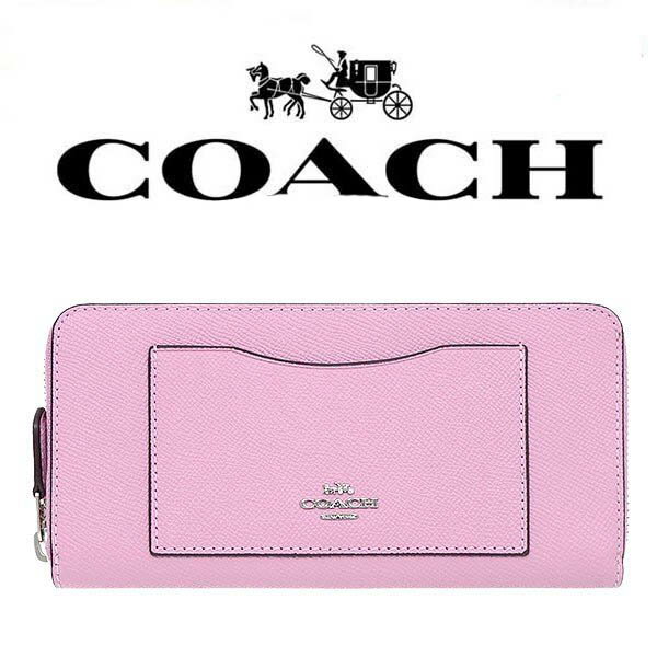 【送料無料】F54007 SVQU コーチ COACH 長財布 財布 チューリップ クロスグレーン アコーディオン アウトレット レディース