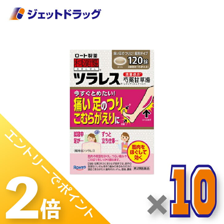 ≪10日はジェットの日！全商品P2倍！≫【第2類医薬品】ツラレス 120錠 ×10個
