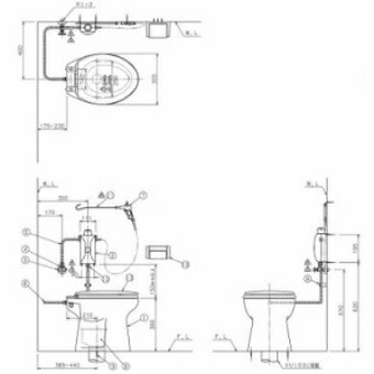 アサヒ衛陶　ニューレット　【セット品番RNA001I】カラーアイボリー　簡易水洗便器　簡易水洗便器　【節水便器】簡易水洗トイレAF50BNLI+普通便座DNB001I　一般地仕様 【セット品番RNA001I】