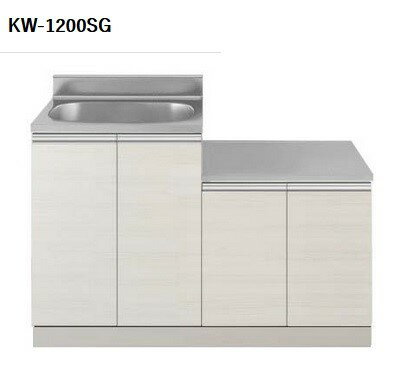 正規代理店 アイオ産業 KWシリーズ 品番KW1200SG 貸家 アパート マンション 戸建て 貸倉庫 貸店舗 一連式流し台 左シンク(右側シンクもあります)間...