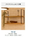 正規代理店アイオ産業 TKシリーズ TK-S2 アイアンシェルフ2段 間口61センチ/奥行20.5センチ/高さ42.7センチ 【エリア限定送料無料】
