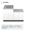 正規代理店 アイオ産業 奥行のスリムな流し台 品番LW1200SG 貸家 アパート マンション 戸建て 貸倉庫 貸店舗 一連式流し台 左シンク(右側シンクもあり...