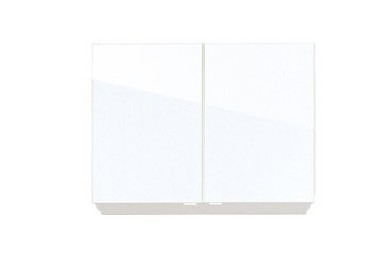 アイオ産業　多目的　吊戸棚　品番　KLH-750U3　扉カラーは鏡面仕上げ　ホワイト色貸家　アパート　マ..