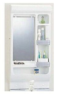 法人様限定販売　クリナップ　洗面化粧台用一面鏡　化粧鏡のみの販売　幅50センチ　メーカー品番 M-501CTSN ・ライトタイプ：LED・1200Wコンセント付・歯ブラシ立て・くもり止めヒーター：無し
