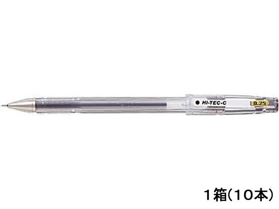 パイロット ハイテックC025 超激細0.25mm 黒 10本 LH-20C25-B 黒インク 水性ゲルインクボールペン キャップ式