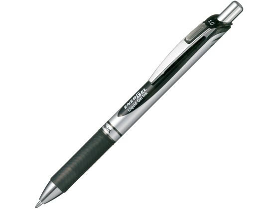ぺんてる ノック式 エナージェル 1.0mm 黒 BL80-A 黒インク 水性ゲルインクボールペン ノック式