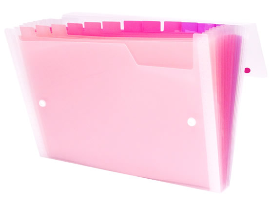 ビュートン Gra-De ドキュメントファイル A4 13ポケット ピンク ケースファイル 書類ケース 書類キャリー ドキュメントキャリー ファイル