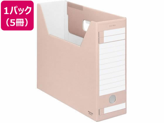 コクヨ ファイルボックス-FS〈Dタイプ〉A4ヨコ 背幅102mm ピンク 5冊 A4 ボックスファイル 紙製 ボックス型ファイル