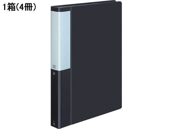 コクヨ クリヤーブック POSITY 固定式A4 60ポケット ダークグレー4冊 A4 固定式クリヤーファイル