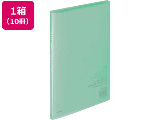 A4 Size - コクヨ クリヤーブック〈キャリーオール〉固定式 A4 20ポケット 緑 10冊 A4 固定式クリヤーファイル