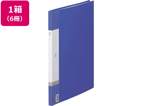 リヒトラブ リクエスト クリヤーブック B4タテ 20ポケット 青 6冊 固定式クリヤーファイル