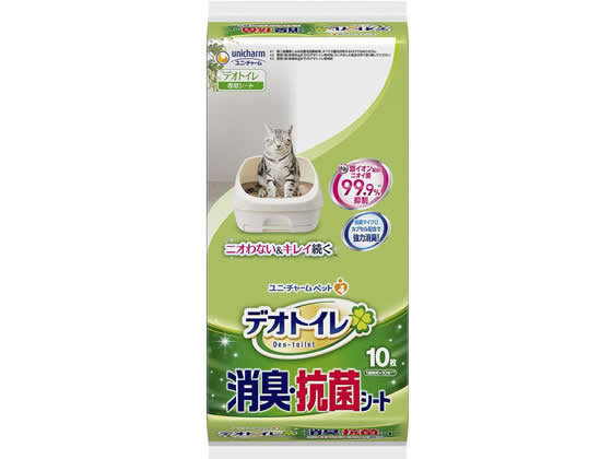 ユニ・チャーム 1週間消臭・抗菌デオトイレ取替 消臭・抗菌シート 10枚 猫砂 シート 猫 キャット用 ペット トイレタリー