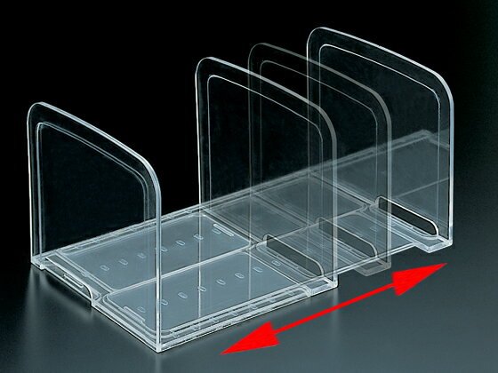 セキセイ のび~るラック クリア NR-2265-T ファイル 倒れない お洒落 かわいい 本立て ブックスタンド デスクトップ収納 デスク周り 文具