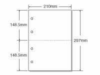 �ޥ���ץ��Ģɼ A4 ��� 2�� 4�� 100�� A4HF2-4 2�̥����� ����Ģɼ�ѻ� OA��ɼ Ģɼ