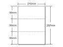 マルチプリンタ帳票 A4 白紙 3面 500枚 53002