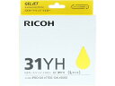 リコー GXカートリッジ イエロー GC31YH Lサイズ 約2300ページ 515750 リコー RICOH カラー インクジェットカートリッジ インクカート...