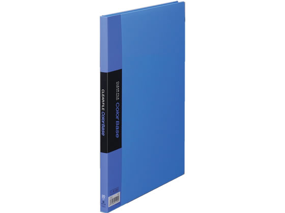 キングジム クリアーファイル カラーベース A4タテ 20ポケット 青 10冊 A4 固定式 クリヤーファイル