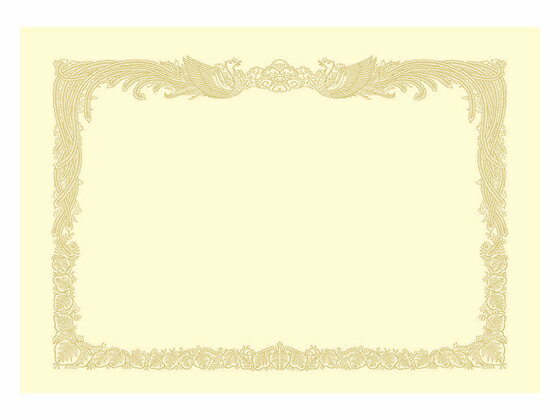タカ印 OA賞状用紙 クリーム B4判縦書き 10-1077