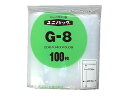 セイニチ ユニパック厚口 G-8 140*200*0.08mm 100枚 #6651517 チャック付ポリ袋 0.08mm 厚さ ラッピング 包装用品