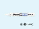 ペンテル ホワイト 中字 白 10本 X100-WMD 白 油性ペン