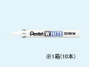 ペンテル ホワイト 中字 白 10本 X100-WMD