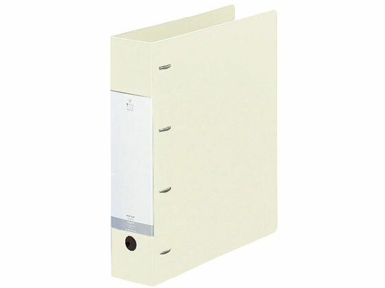 リヒトラブ D型リングファイル A4タテ 4穴 背幅64mm 白 10冊 A4 多穴リングファイル 丸型 D型 リング式ファイル