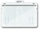 ソニック IDカード用表示面ハード2枚収納タイプ 10枚 NF-573-1 名札ケース 名札 キーホルダー(3)