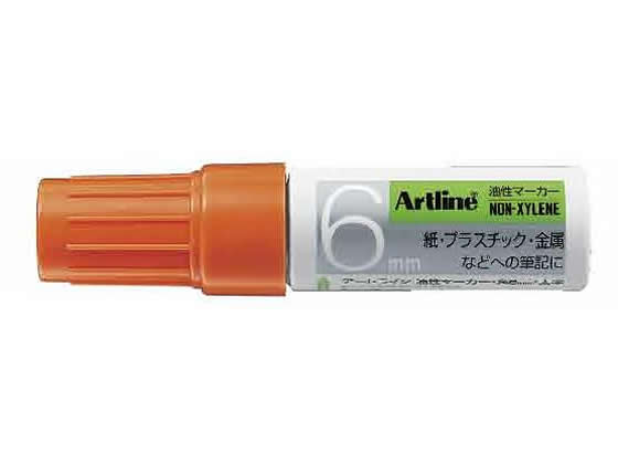 シヤチハタ アートライン 油性マーカー角 6mm 橙色 K-50ダイダイイロ 油性ペン 油性マーカー